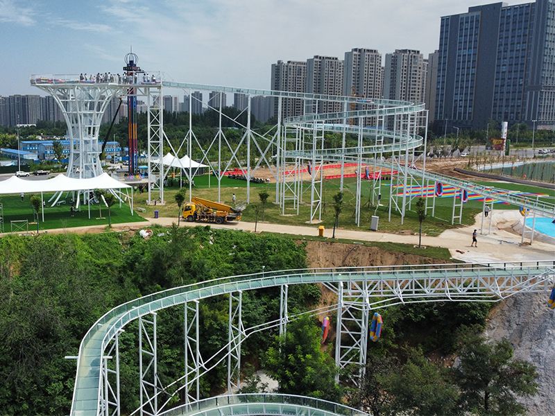 玻璃水滑道+玻璃观景台+天空之镜